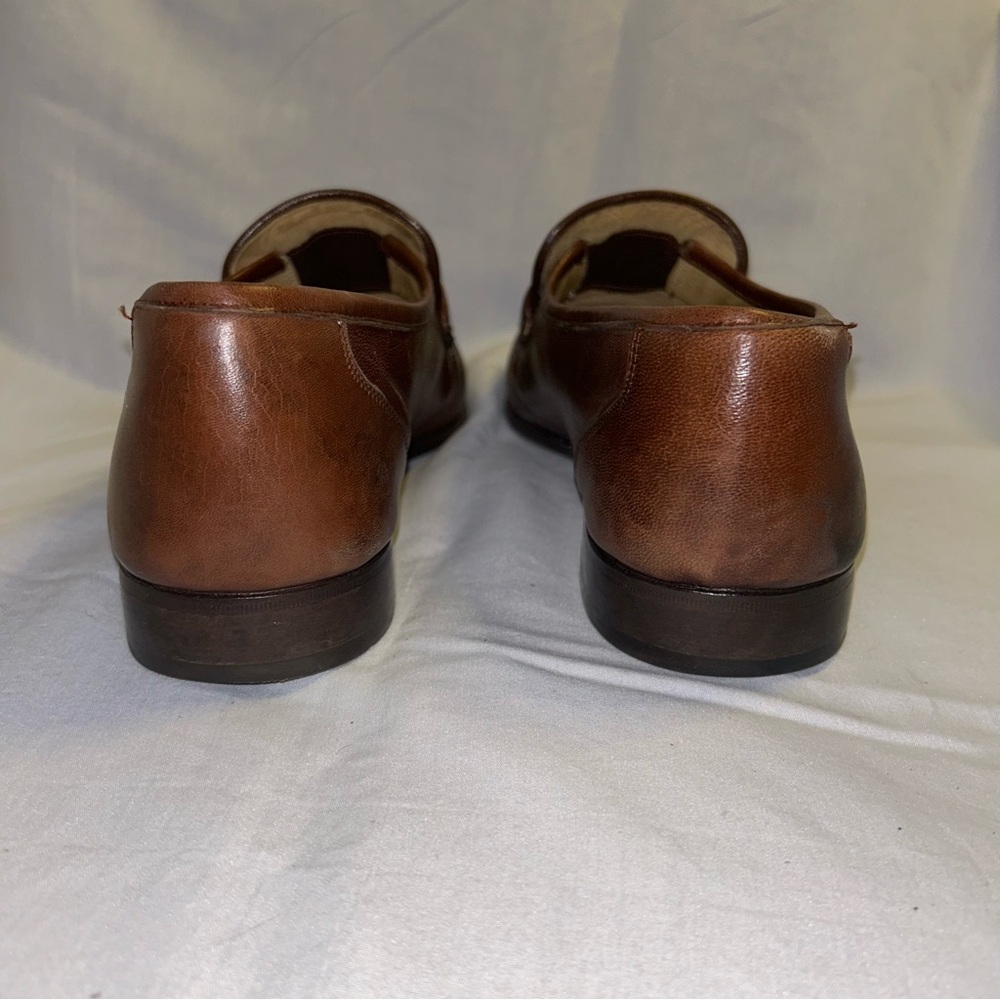 Bally Brown Italian Leather Loafers with Tassels Size 9.5M Great Condition - Picture 6 of 11